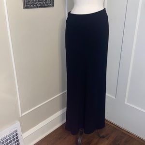 Tahari Maxi Black Skirt Side Zip + 20” Slit 🤩 Versatile Year Round Weight Sz 12